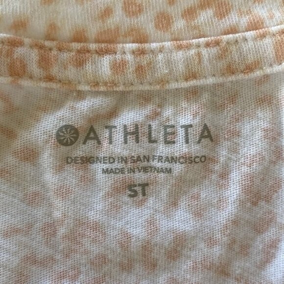 Athleta Organic Daily Animal Print Short Sleeve Tee Cotton Lightweight Crewneck - Picture 5 of 10